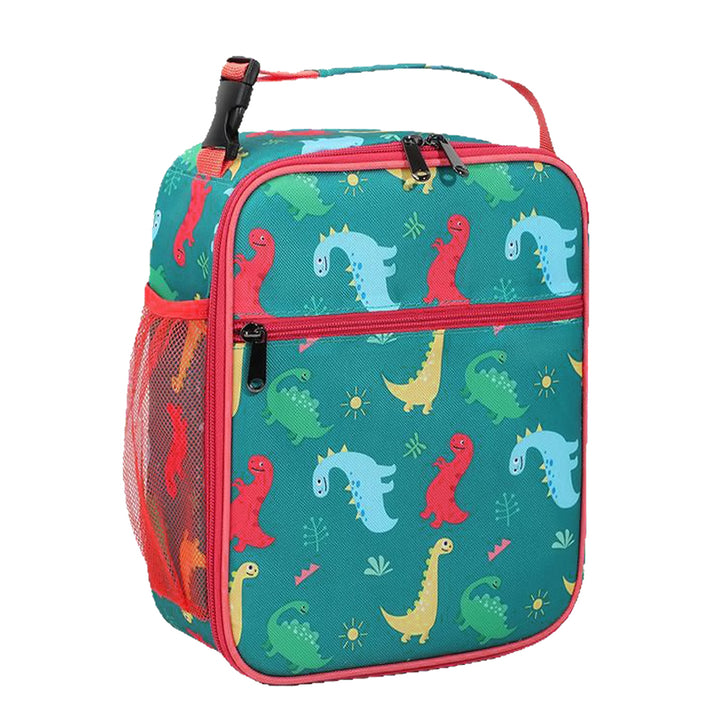 Little Surprise Box, 2 pcs Dino LunchBag & Stainless Steel 3 section Lunch box for Kids
