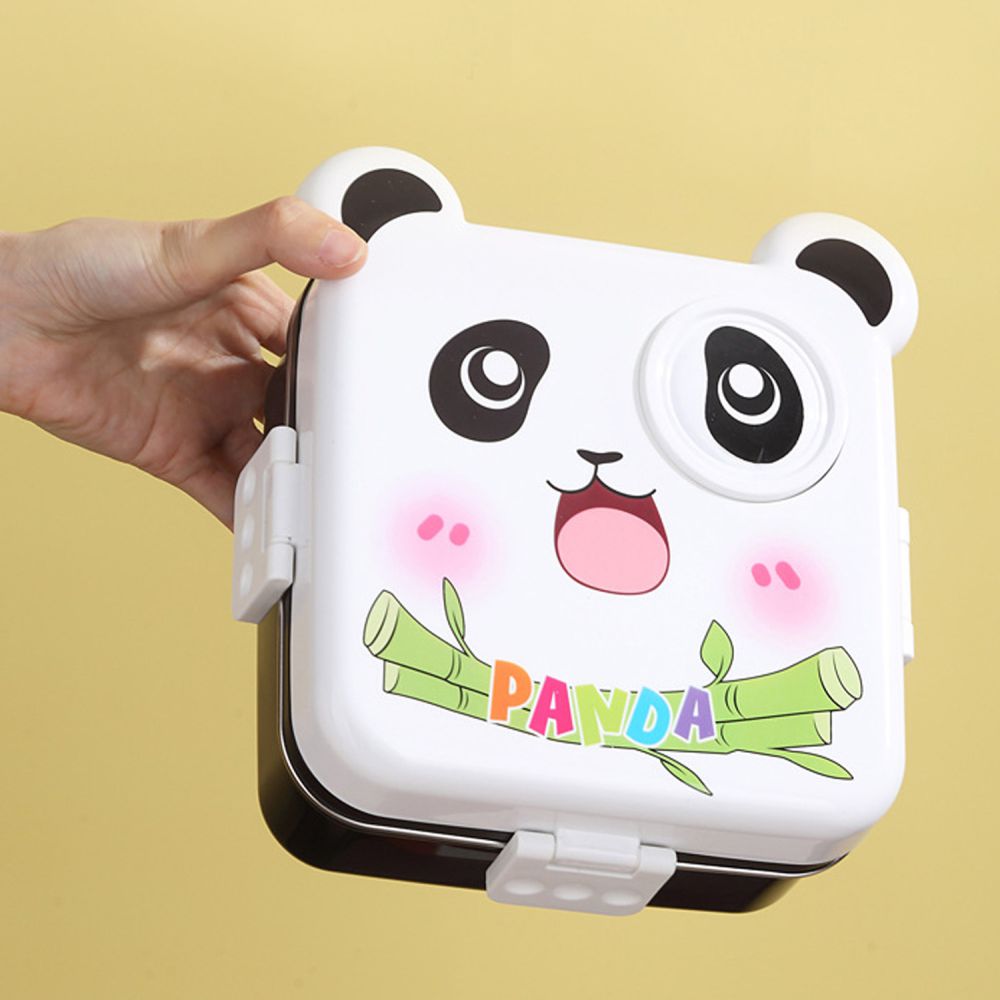 Little Surprise Box, Black Panda 2 decker Lunch Box for Kids