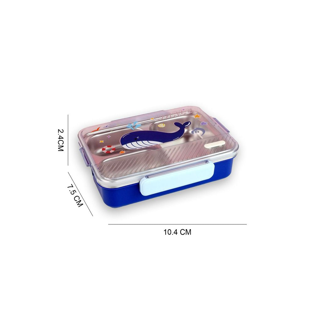 Little Surprise Box, Blue Whale Big Size Stainless Steel Kids Lunch Box