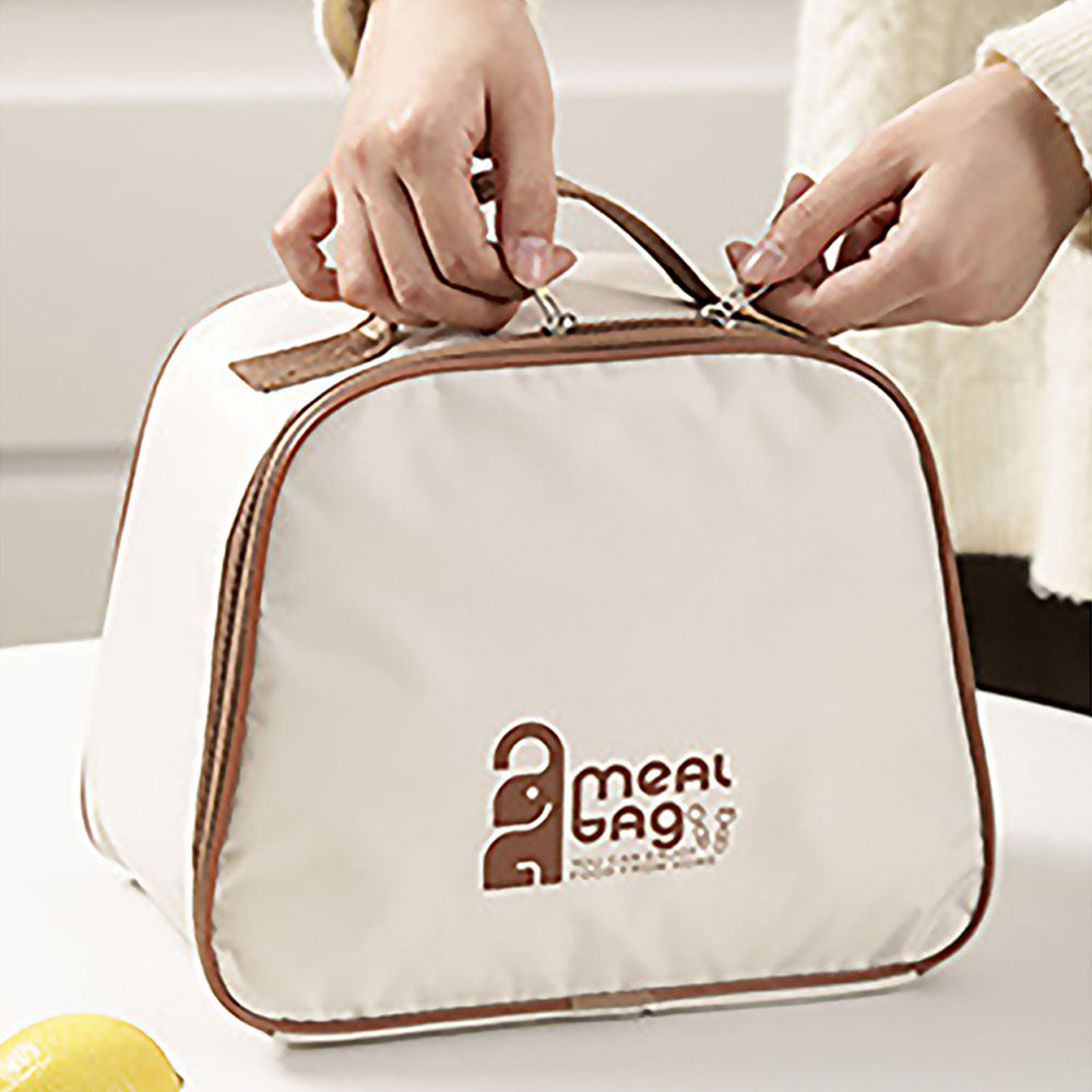 Little Surprise Box, Cream2pcs Bento Stainless Steel Lunch Box Container set with insulated Matching lunch Bag for Kids & Adults