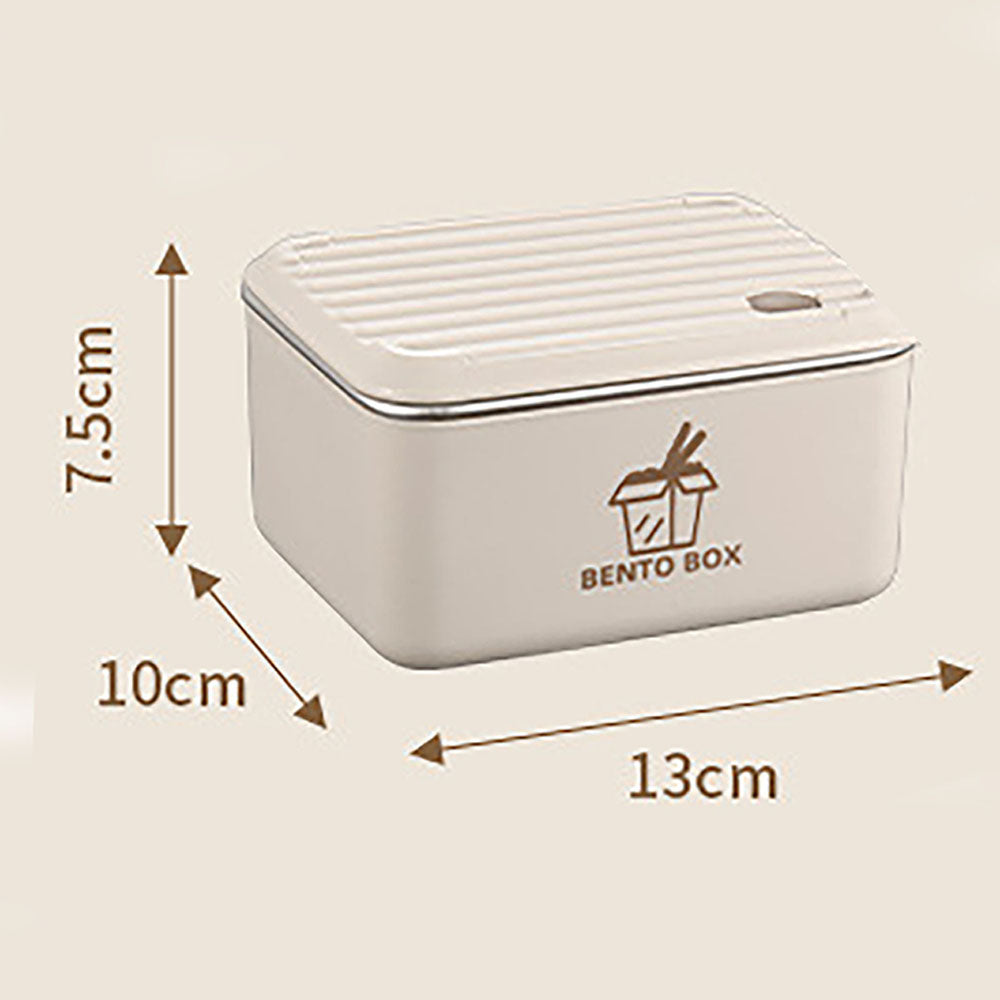 Little Surprise Box, Cream2pcs Bento Stainless Steel Lunch Box Container set with insulated Matching lunch Bag for Kids & Adults
