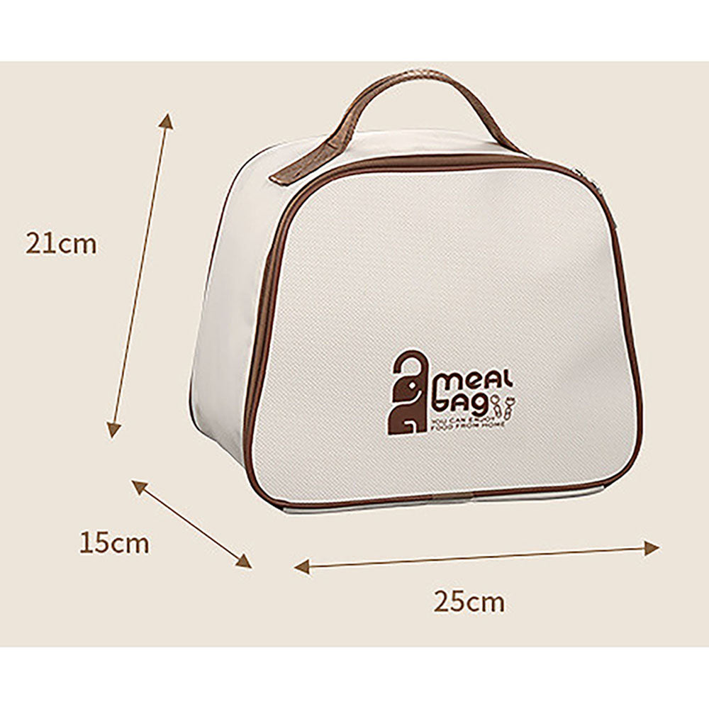 Little Surprise Box, Cream2pcs Bento Stainless Steel Lunch Box Container set with insulated Matching lunch Bag for Kids & Adults