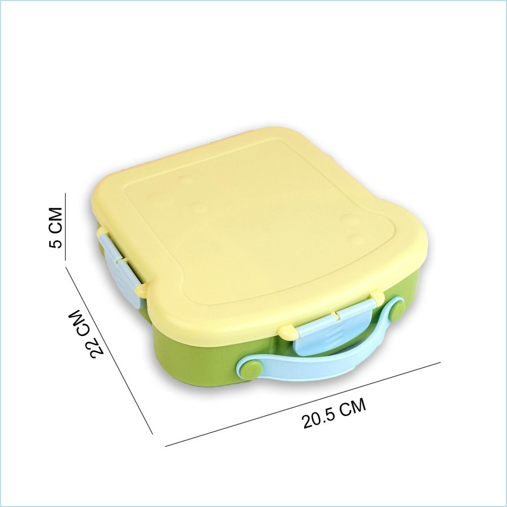 Little Surprise Box, Pastel Mint Bread slice Fun themed Kids Lunch Box/Tiffin Box