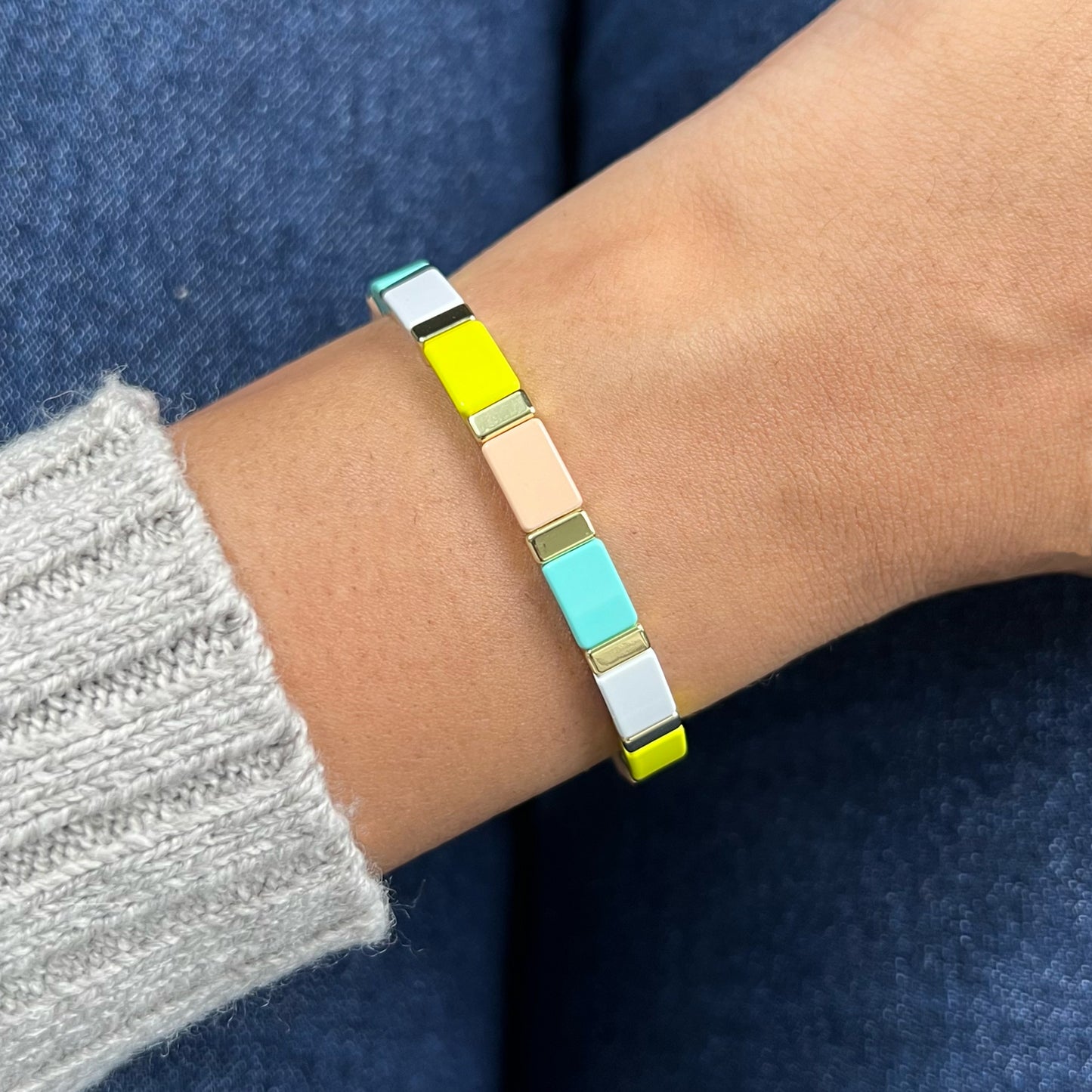 Party Enamel Bracelet | Pastel Peach