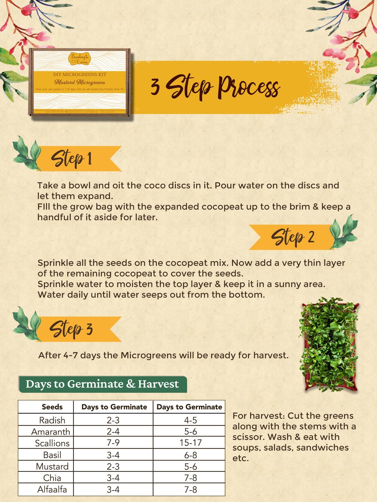 DIY Microgreens Eco-Friendly Kit - Mustard