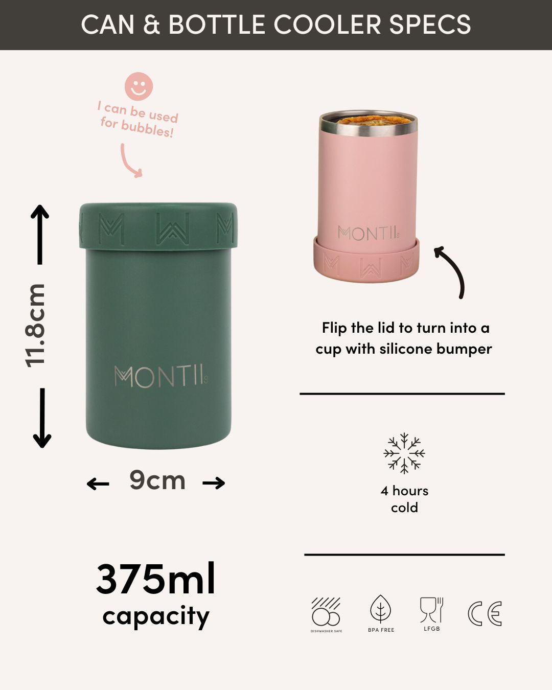 MontiiCo Insulated Can & Bottle Cooler - Blossom