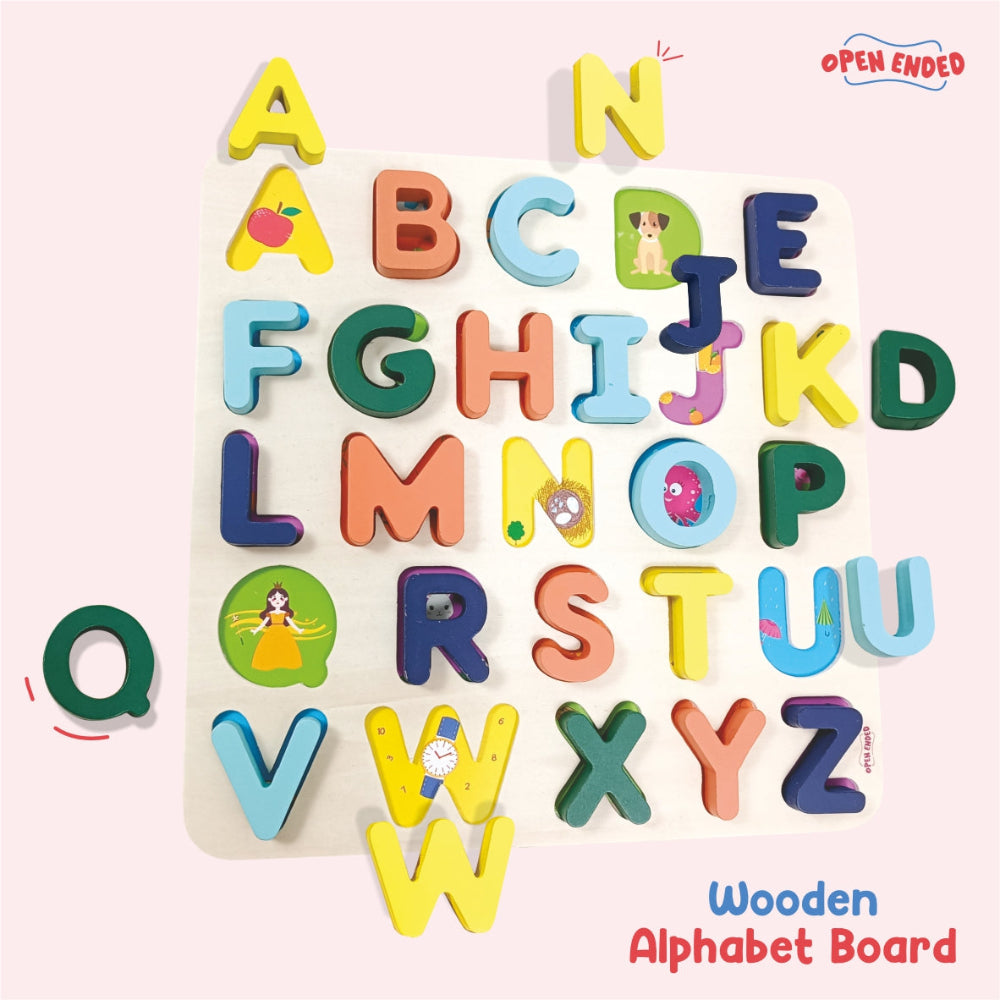 Open Ended 2 in 1 Alphabet Board Puzzle-Puzzles-Open Ended-Toycra
