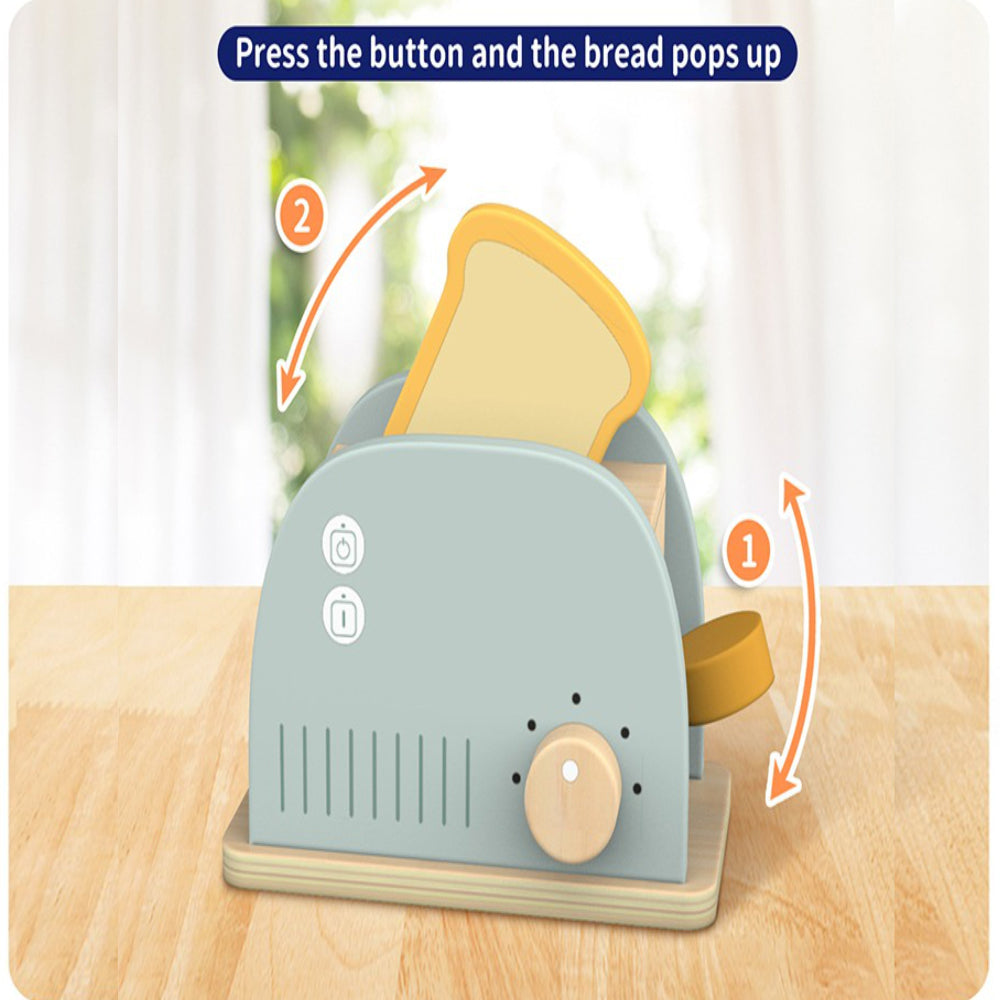 Open Ended Little Chef's Toaster Set -6 Pieces-Pretend Play-Open Ended-Toycra