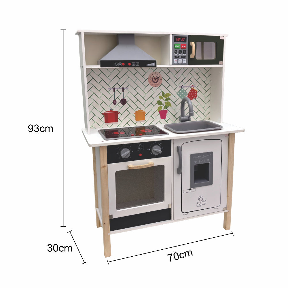 Open Ended Modern Kitchen Set -(12 Accessories included)-Pretend Play-Open Ended-Toycra