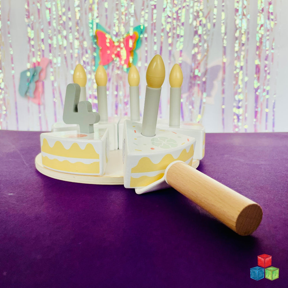 Open Ended Wooden Birthday Cake Set -21 Pieces-Pretend Play-Open Ended-Toycra