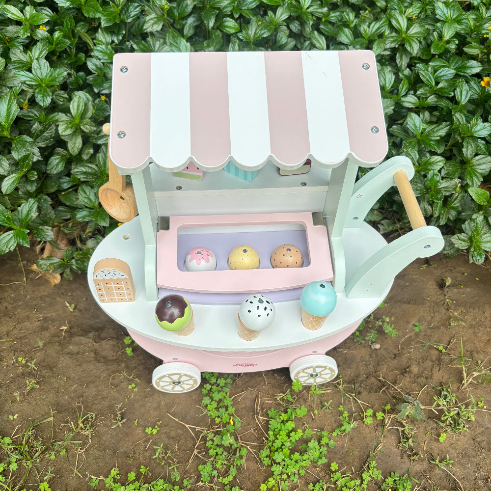 Open Ended Wooden Ice Cream Cart-Pretend Play-Open Ended-Toycra