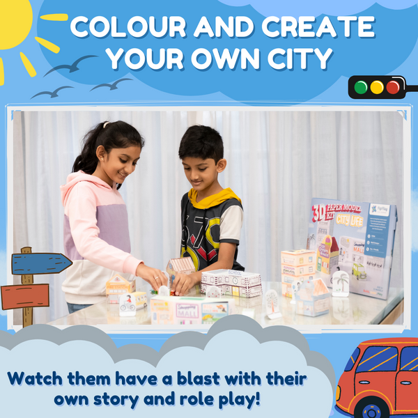 PepPlay 3D Paper Model Kit - City Life