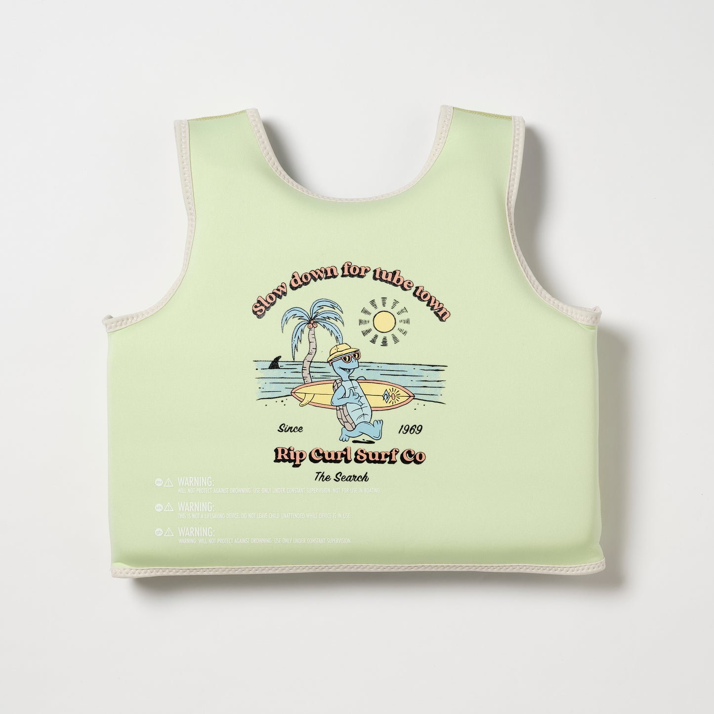 Kids Swim Vest 3-6 Shred Turtle Aqua