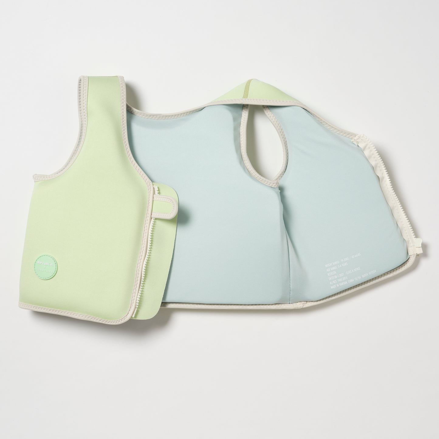 Kids Swim Vest 3-6 Shred Turtle Aqua