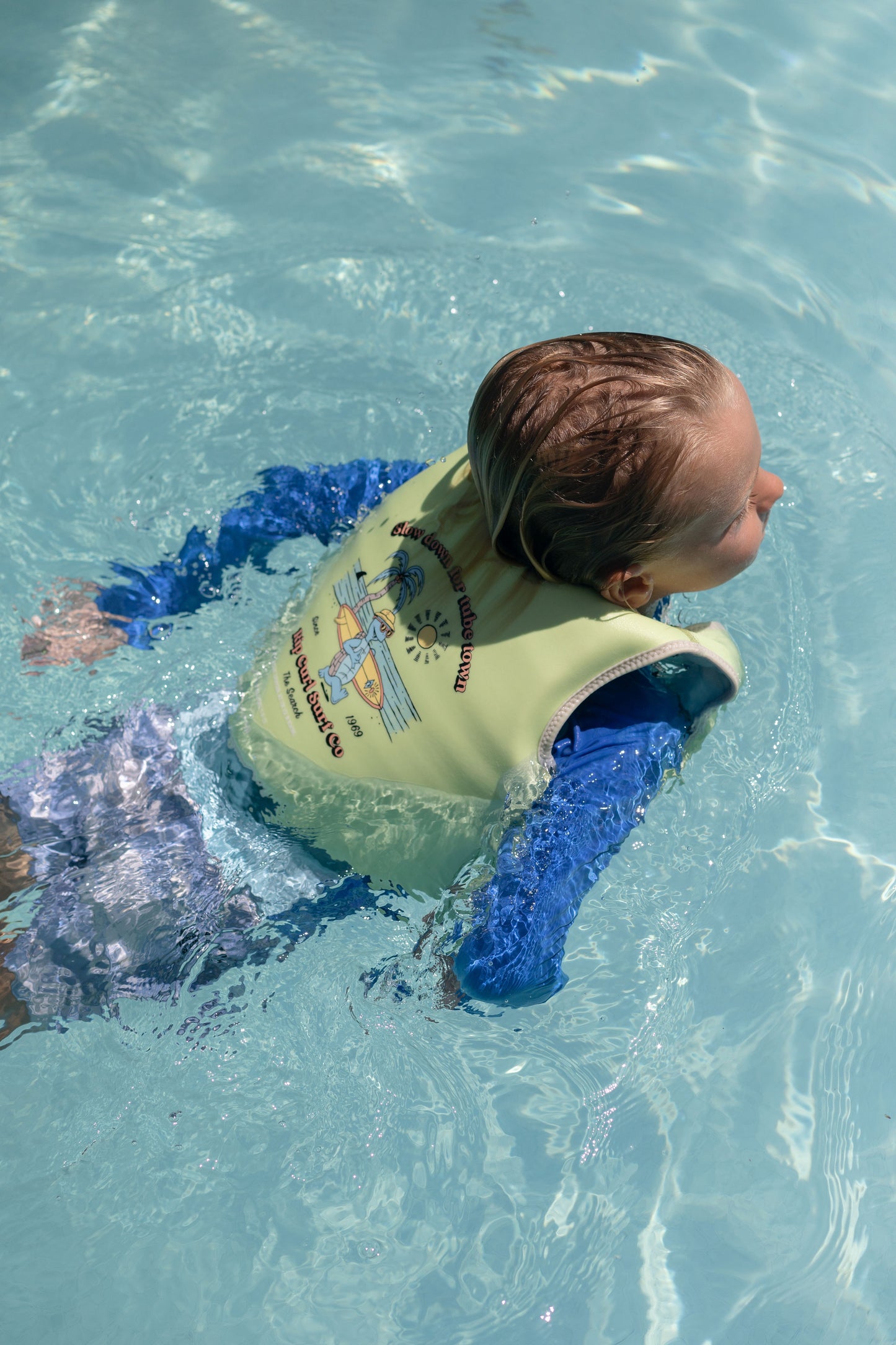 Kids Swim Vest 3-6 Shred Turtle Aqua