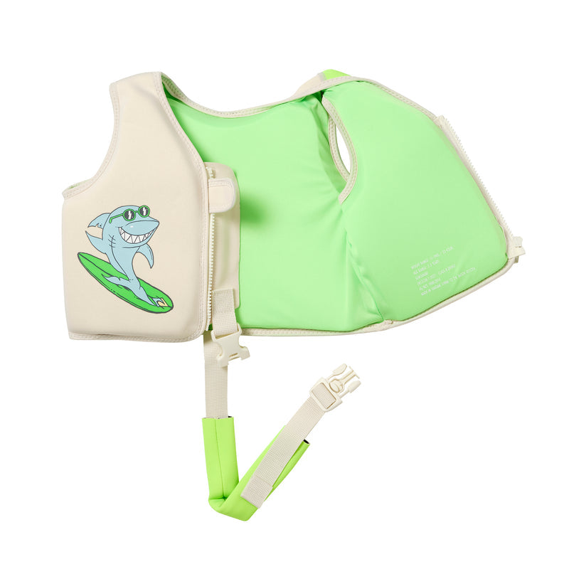 Kids Swim Vest 2-3 Shred Turtle Aqua