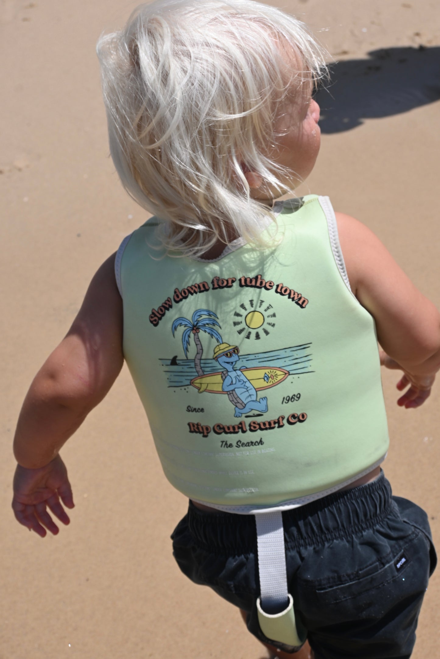 Kids Swim Vest 2-3 Shred Turtle Aqua
