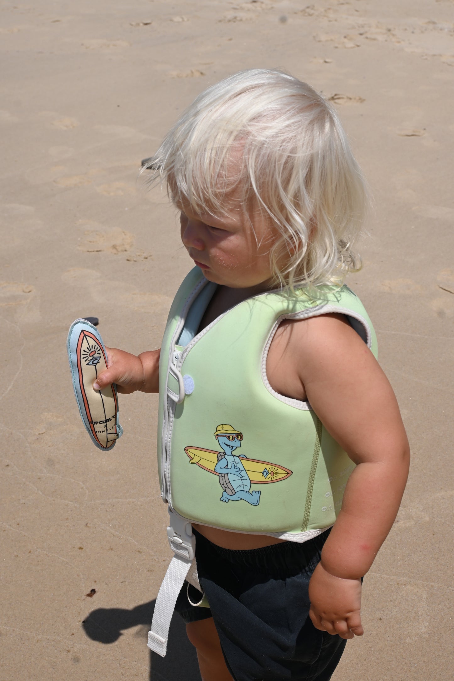 Kids Swim Vest 2-3 Shred Turtle Aqua