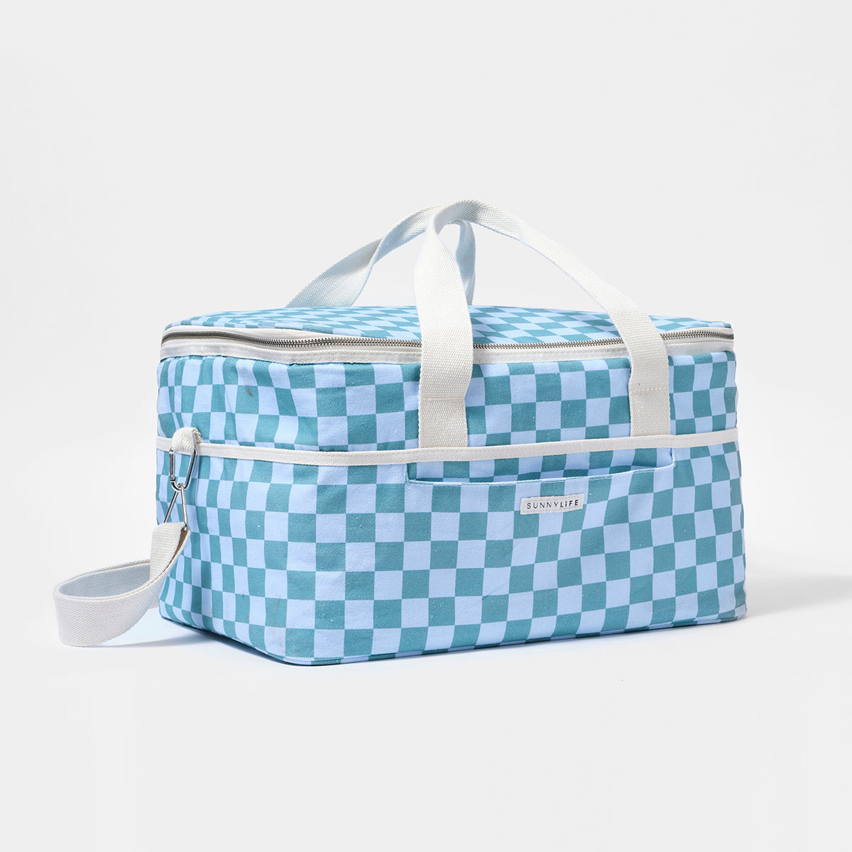 SUNNYLiFE blue color Canvas Cooler Bag Jardin Ocean