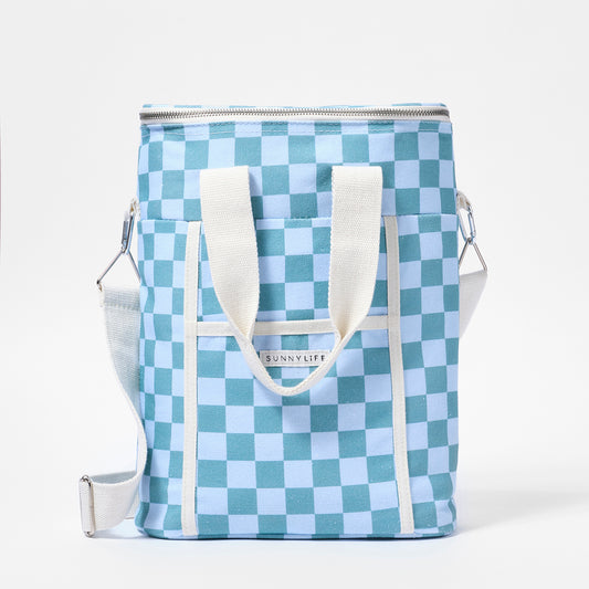 SUNNYLiFE blue color Canvas Drinks Bag Jardin Ocean