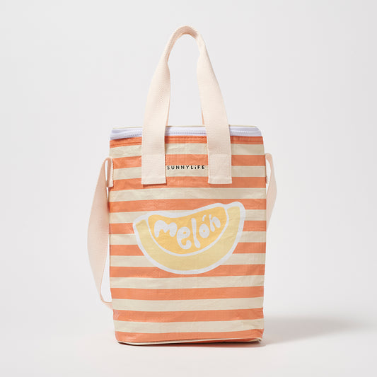 SUNNYLiFE orange color Den studio print Light Cooler Drinks Bag Utopia Melon