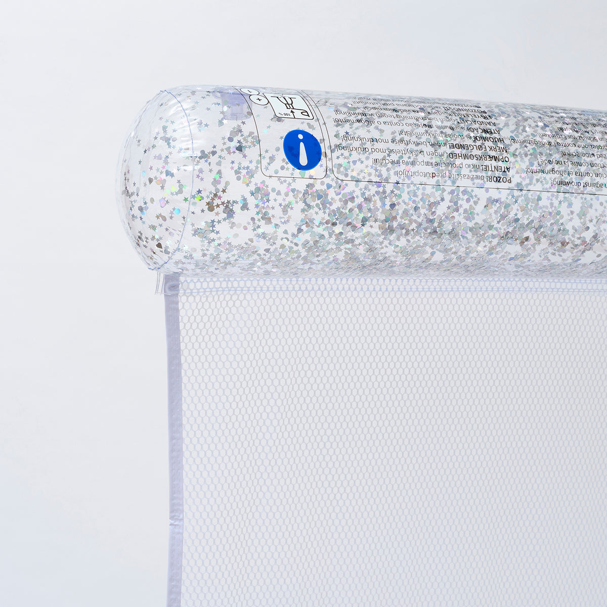 SUNNYLiFE transparent inflatable Bolster Hammock Float Glitter