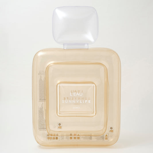 SUNNYLiFE Champagne color inflatable Luxe Lie-On Float Parfum