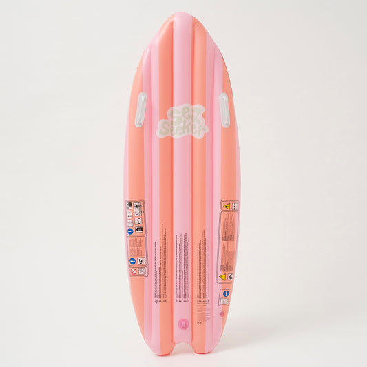 SUNNYLiFE pink color inflatable Ride With Me Surfboard Float Sea Seeker Strawberry