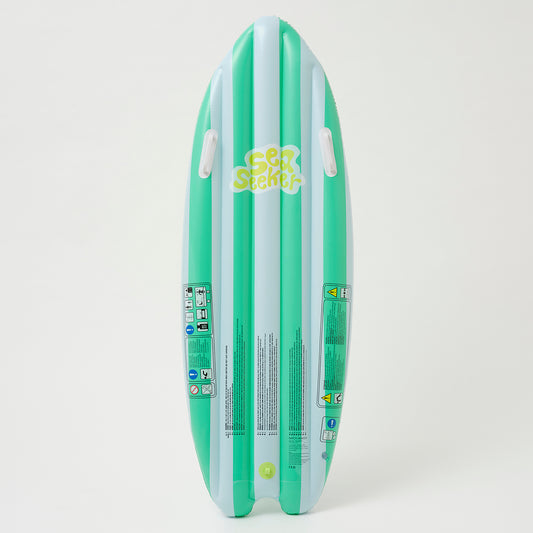 SUNNYLiFE Green and white color inflatable Ride With Me Surfboard Float Sea Seeker Ocean