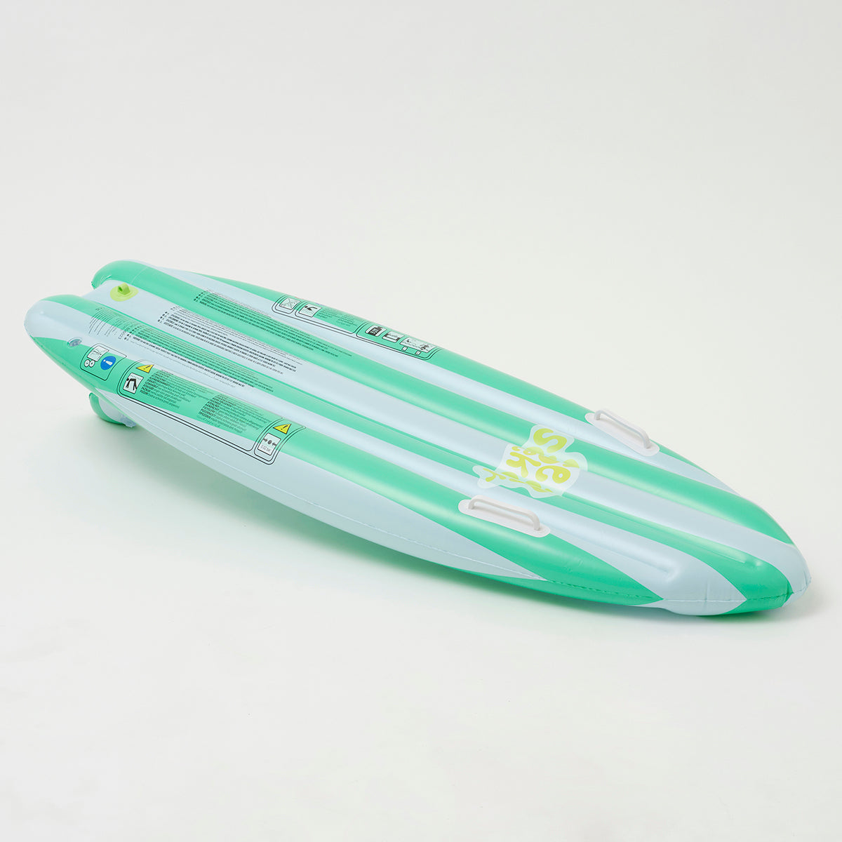 SUNNYLiFE Green and white color inflatable Ride With Me Surfboard Float Sea Seeker Ocean