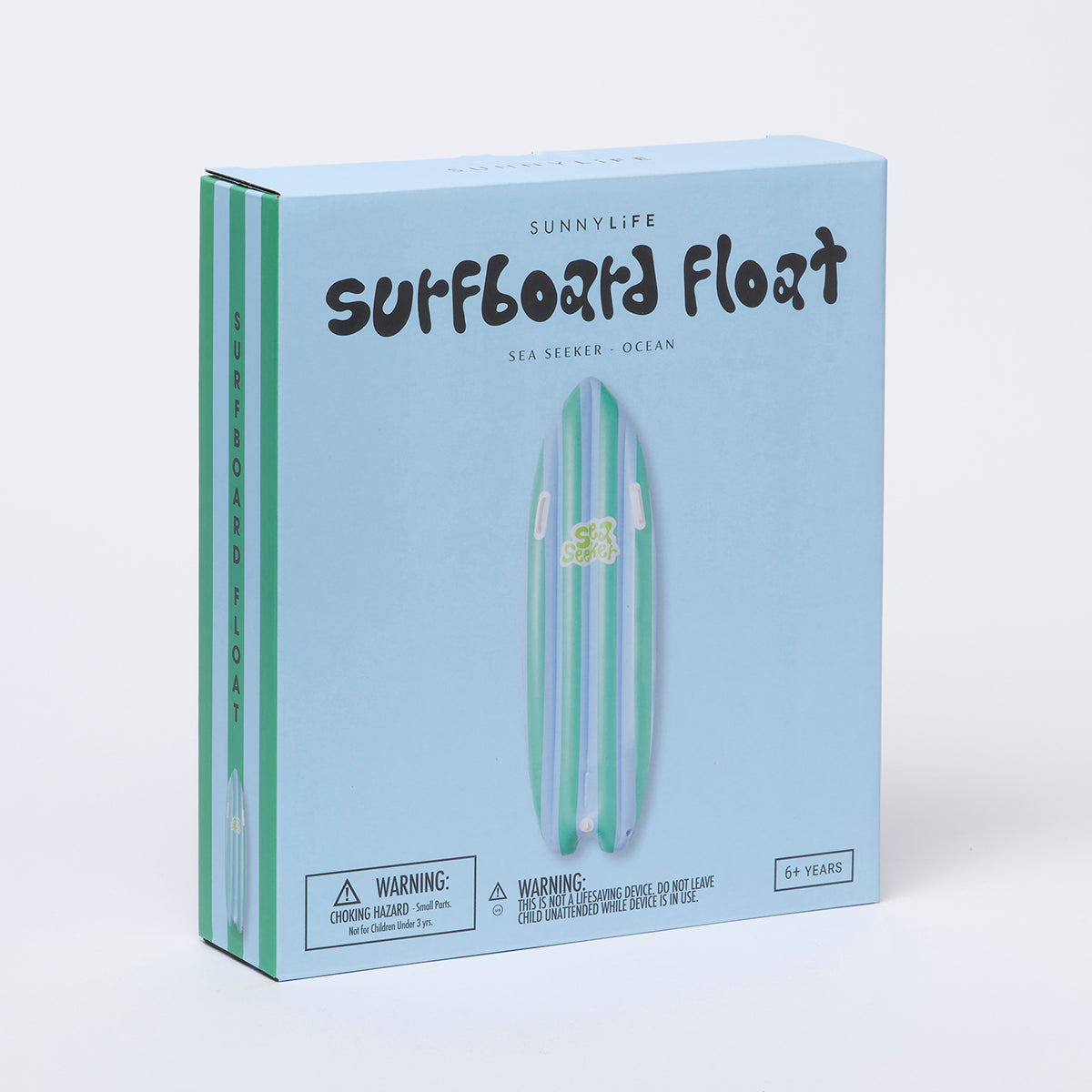 SUNNYLiFE Green and white color inflatable Ride With Me Surfboard Float Sea Seeker Ocean