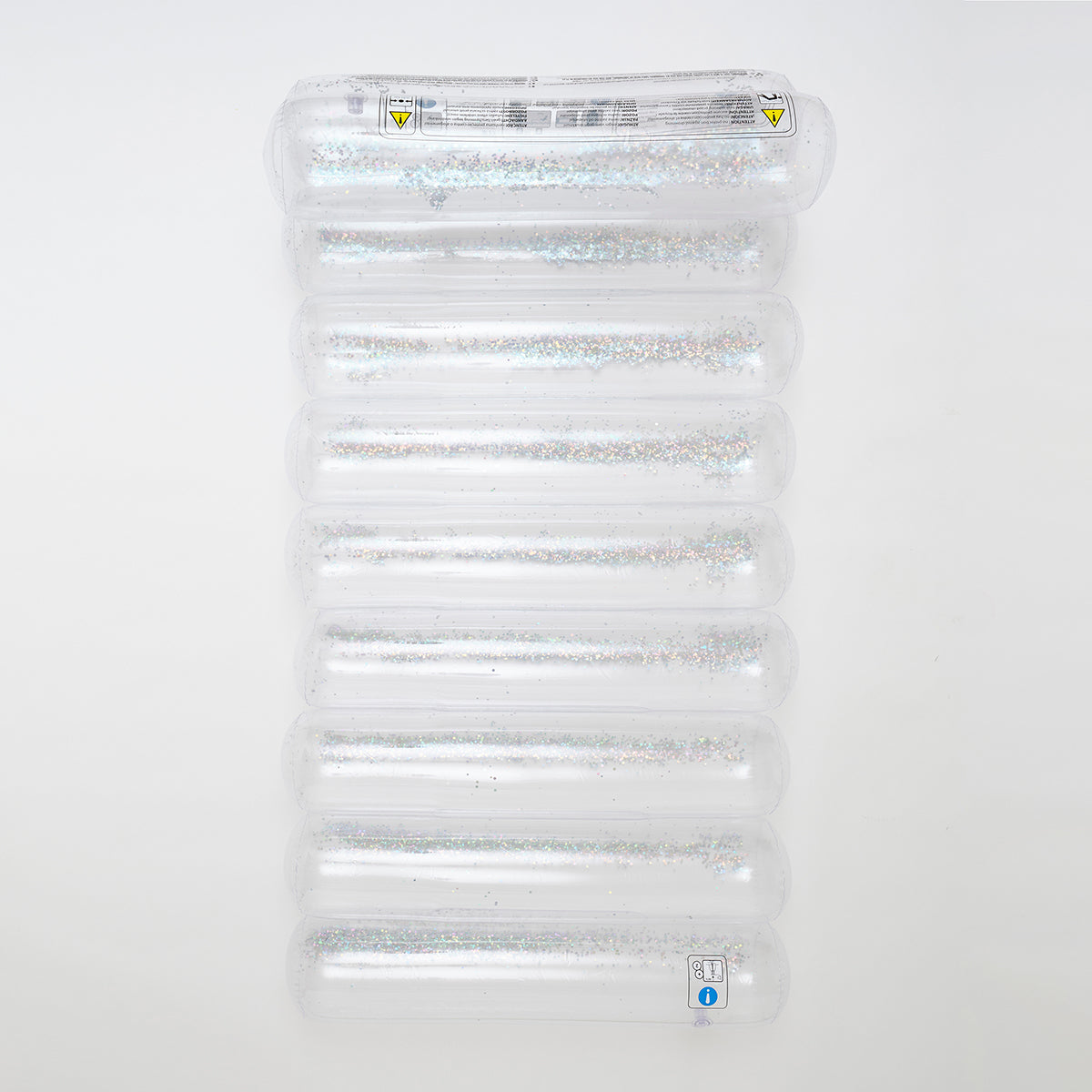 SUNNYLiFE transparent inflatable Glitter Lilo Float Tube