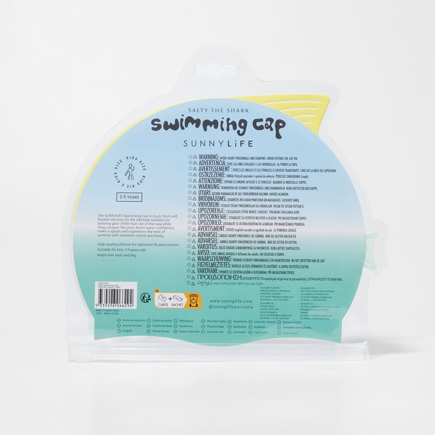 Kids Swimming Cap Salty the Shark Multi