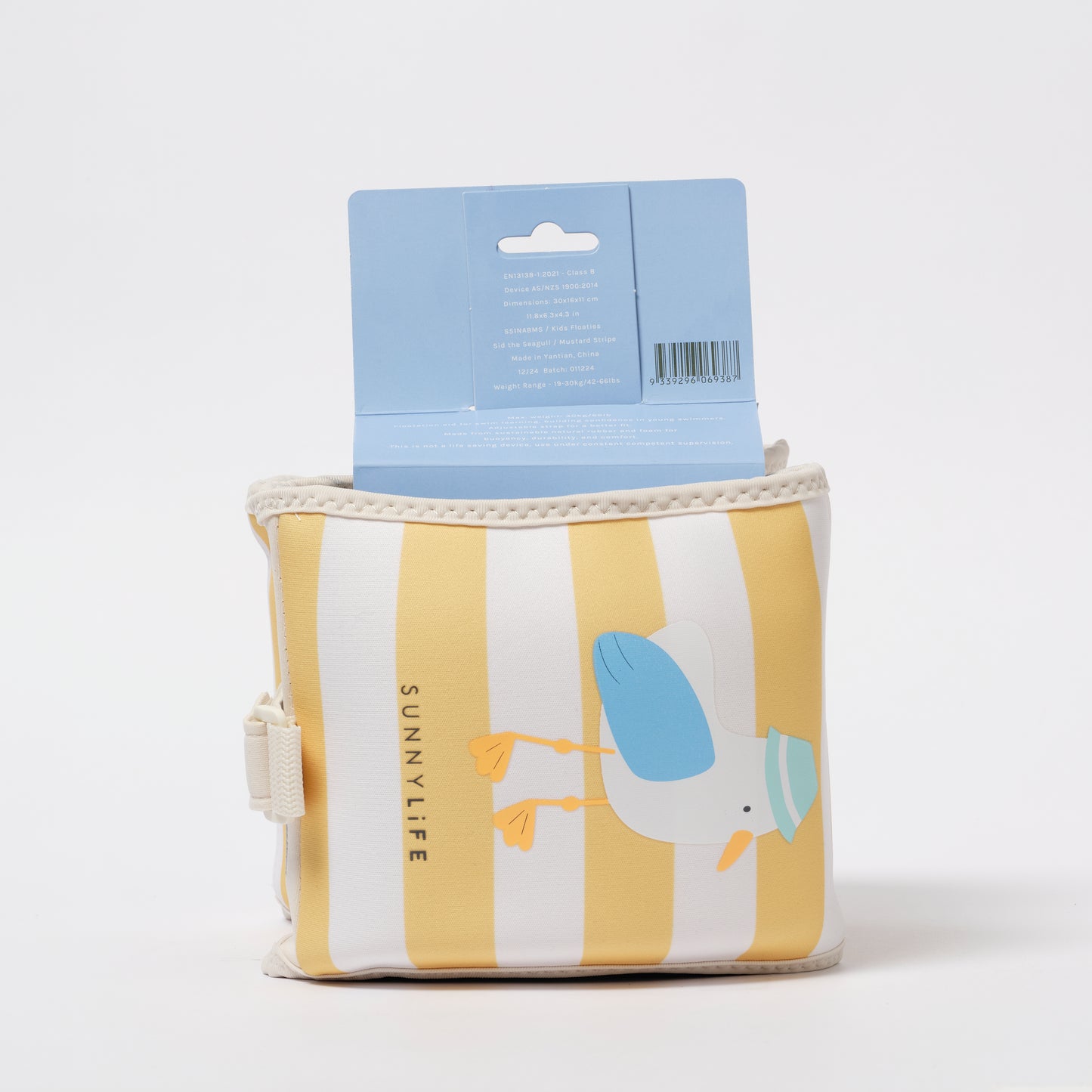 Kids Inflatable Arm Bands Sid the Seagull Mustard Stripe