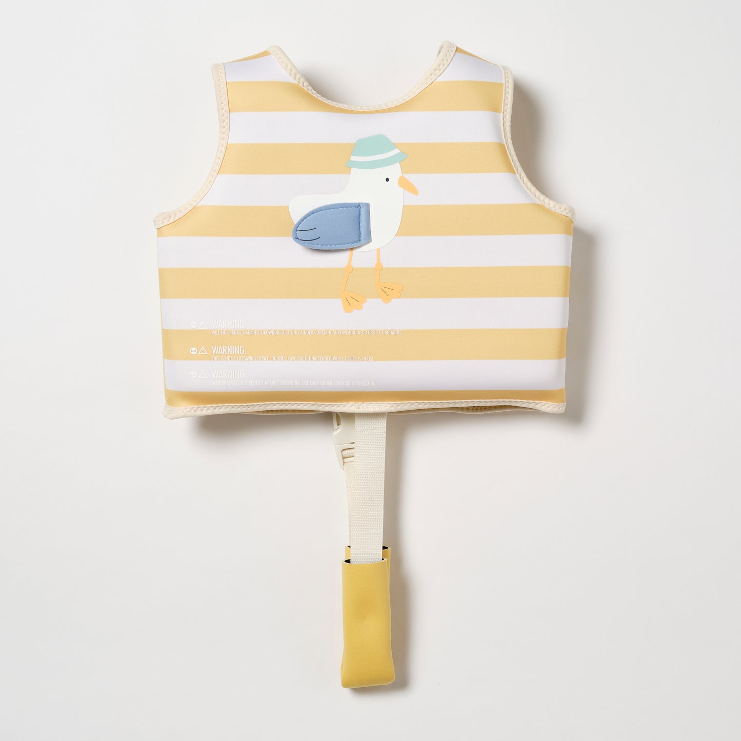 Kids Swim Vest 2-3 Sid the Seagull Mustard Stripe