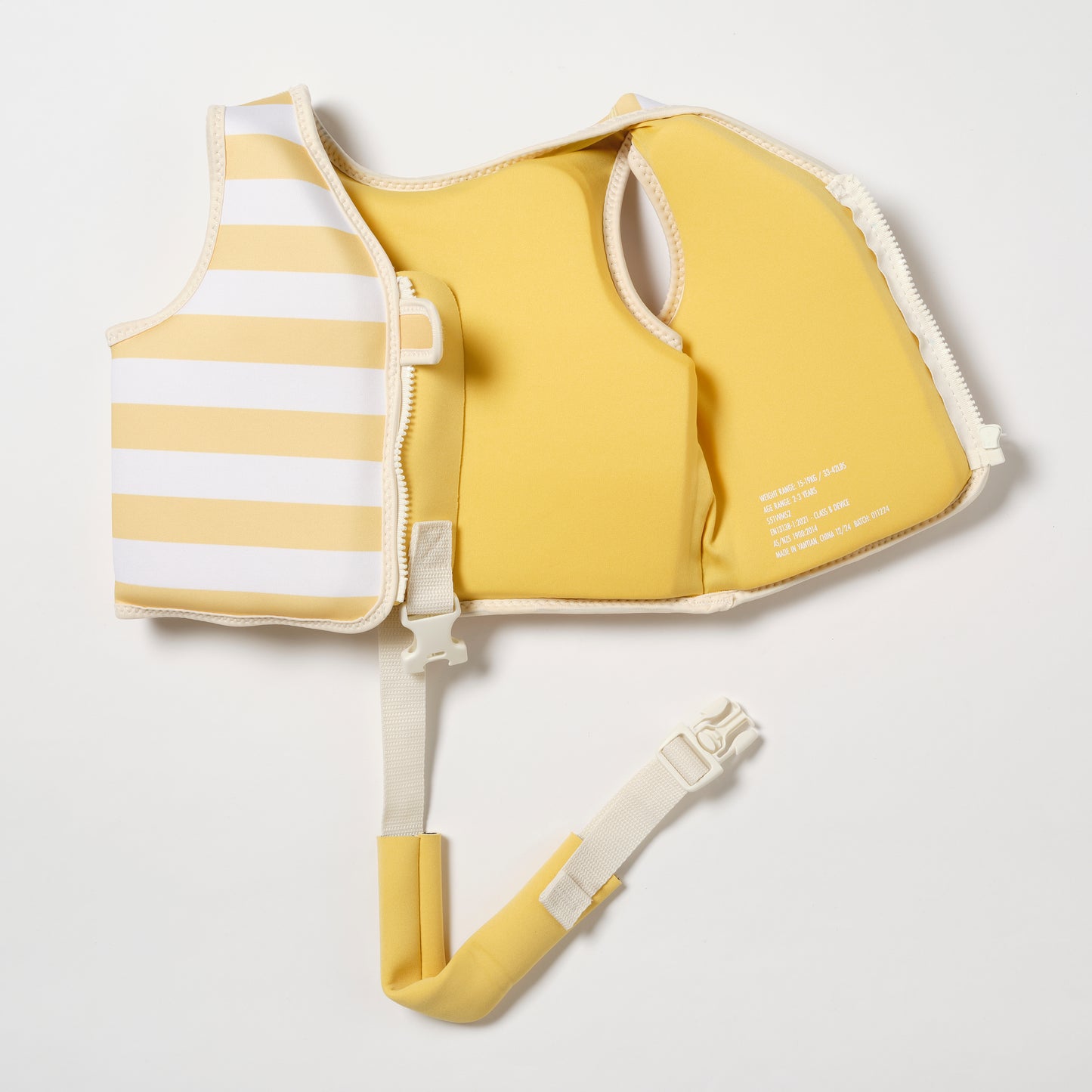 Kids Swim Vest 2-3 Sid the Seagull Mustard Stripe