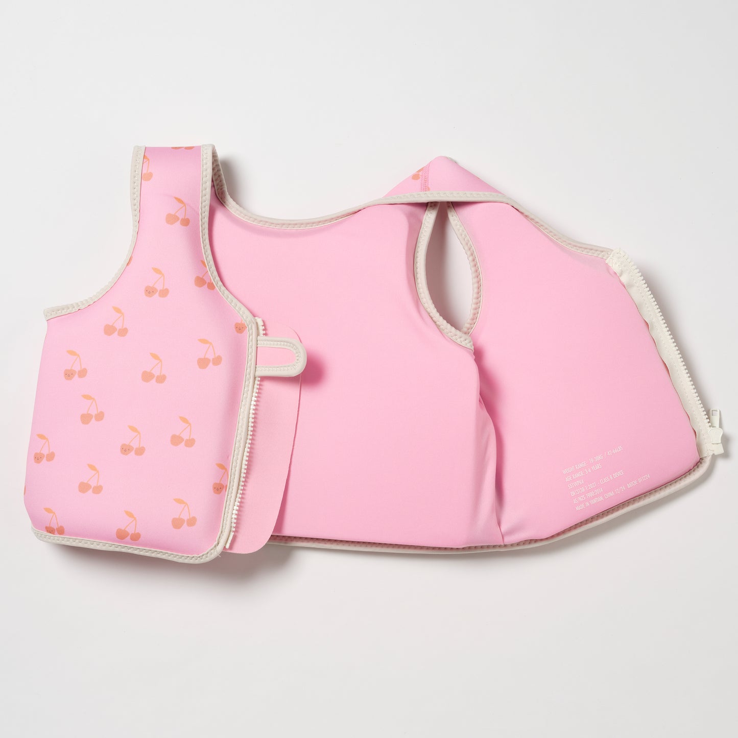 Kids Swim Vest 3-6 Cotton Candy Cherry