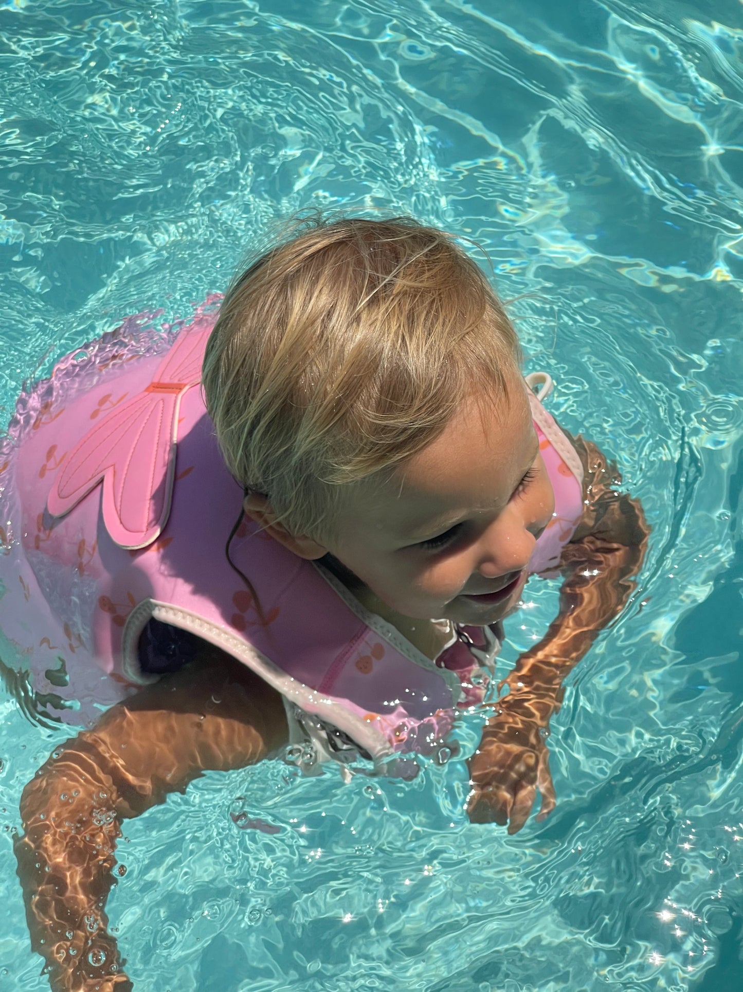 Kids Swim Vest 3-6 Cotton Candy Cherry