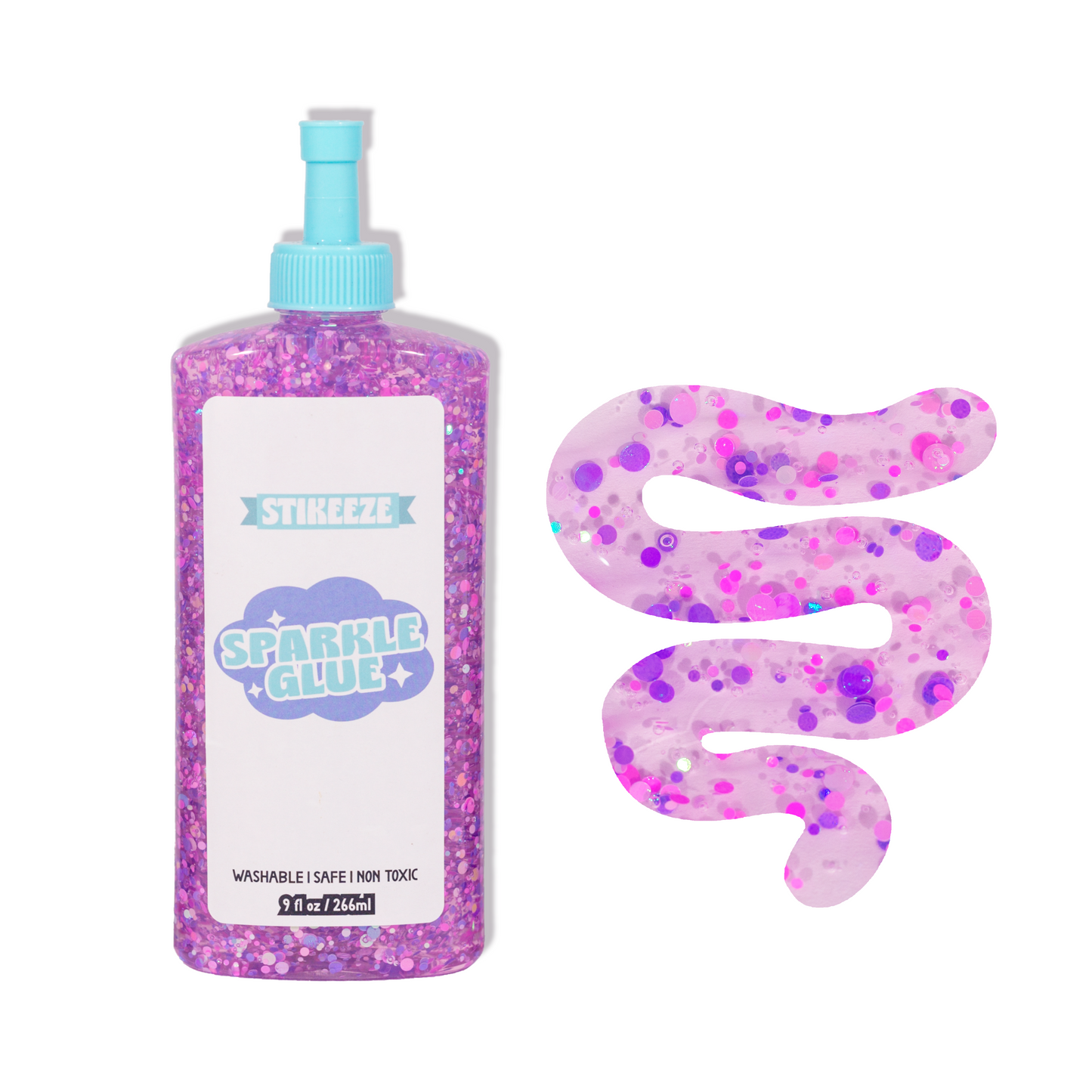 Stikeeze Sparkle Confetti Glue | Peony Party | 266ml