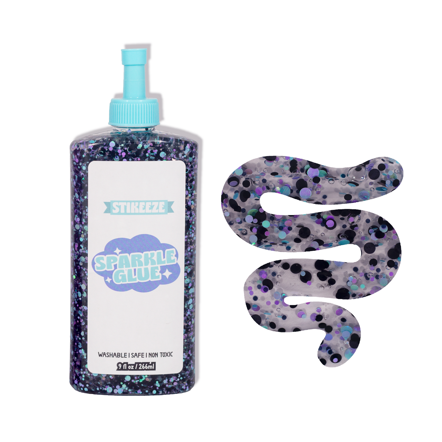 Stikeeze Sparkle Confetti Glue | Midnight Bloom| 266ml