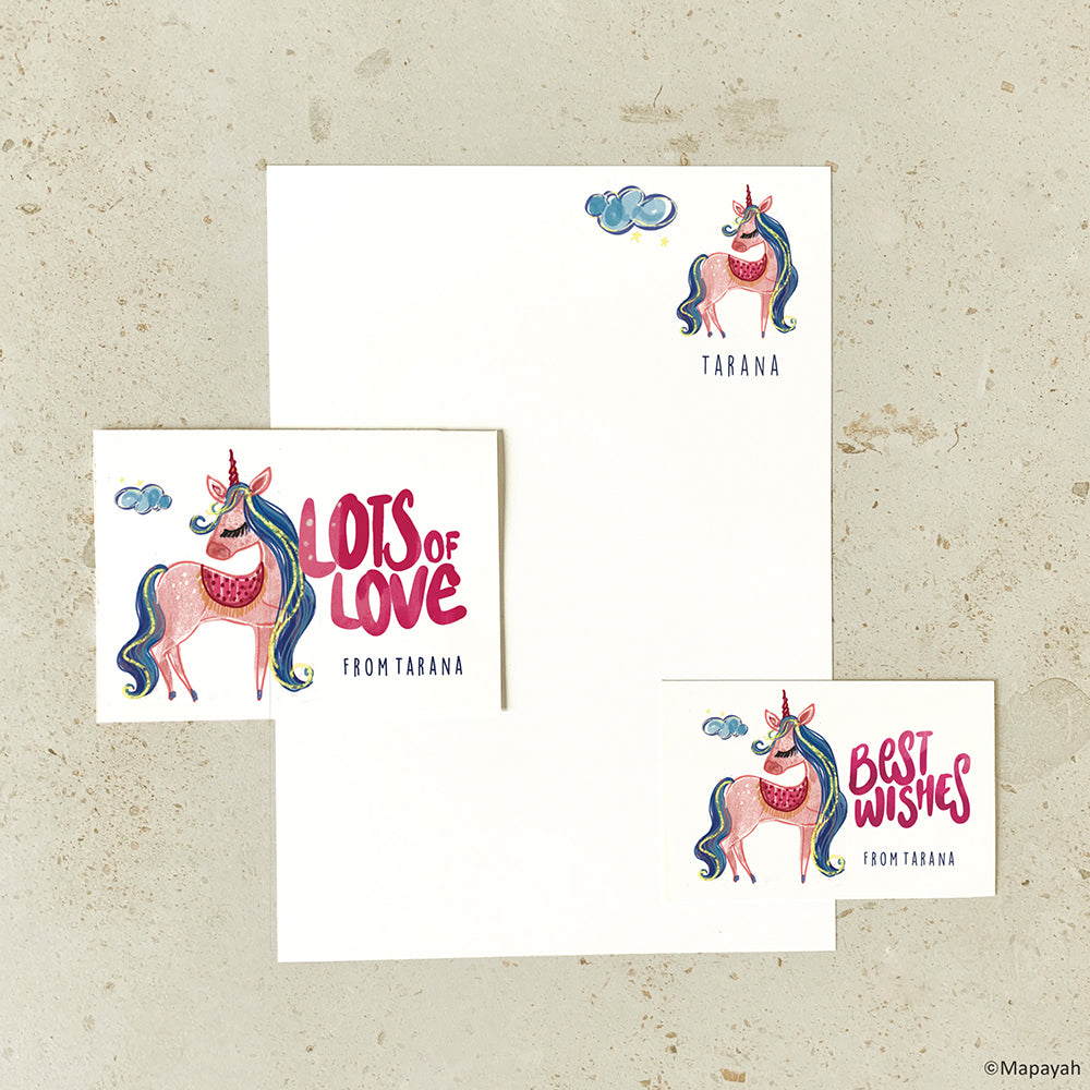 KIT - Personalised Stationery Set - Unicorn