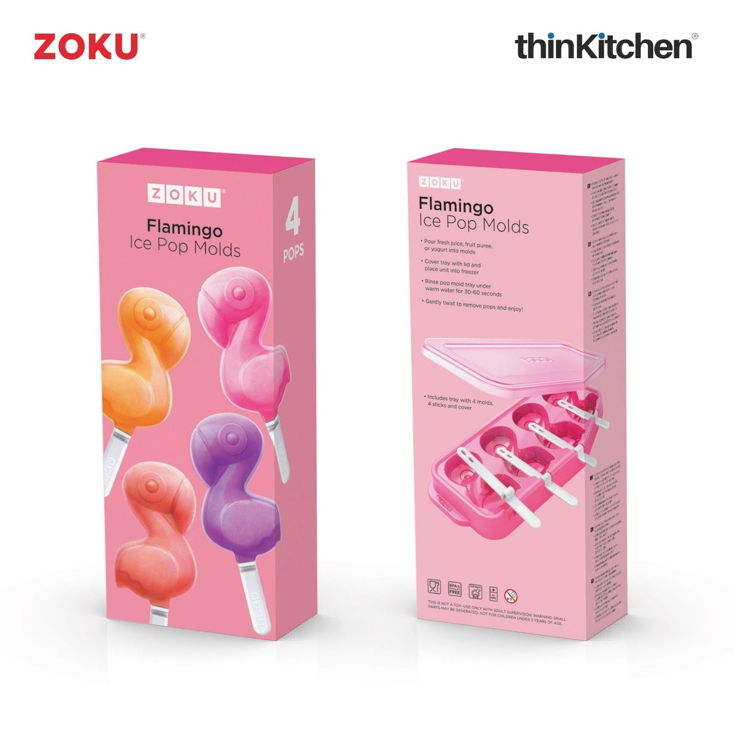 thinKitchen™ Zoku Flamingo Ice Pop Mold