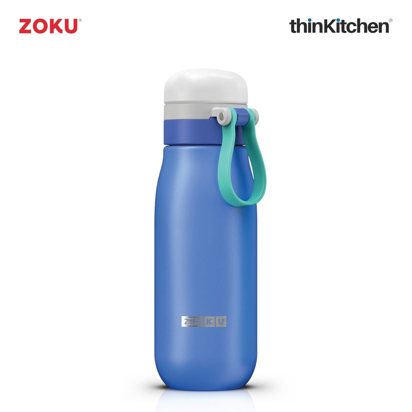 thinKitchen™ Zoku Ultralight Stainless Steel Bottle, Blue, 500ml