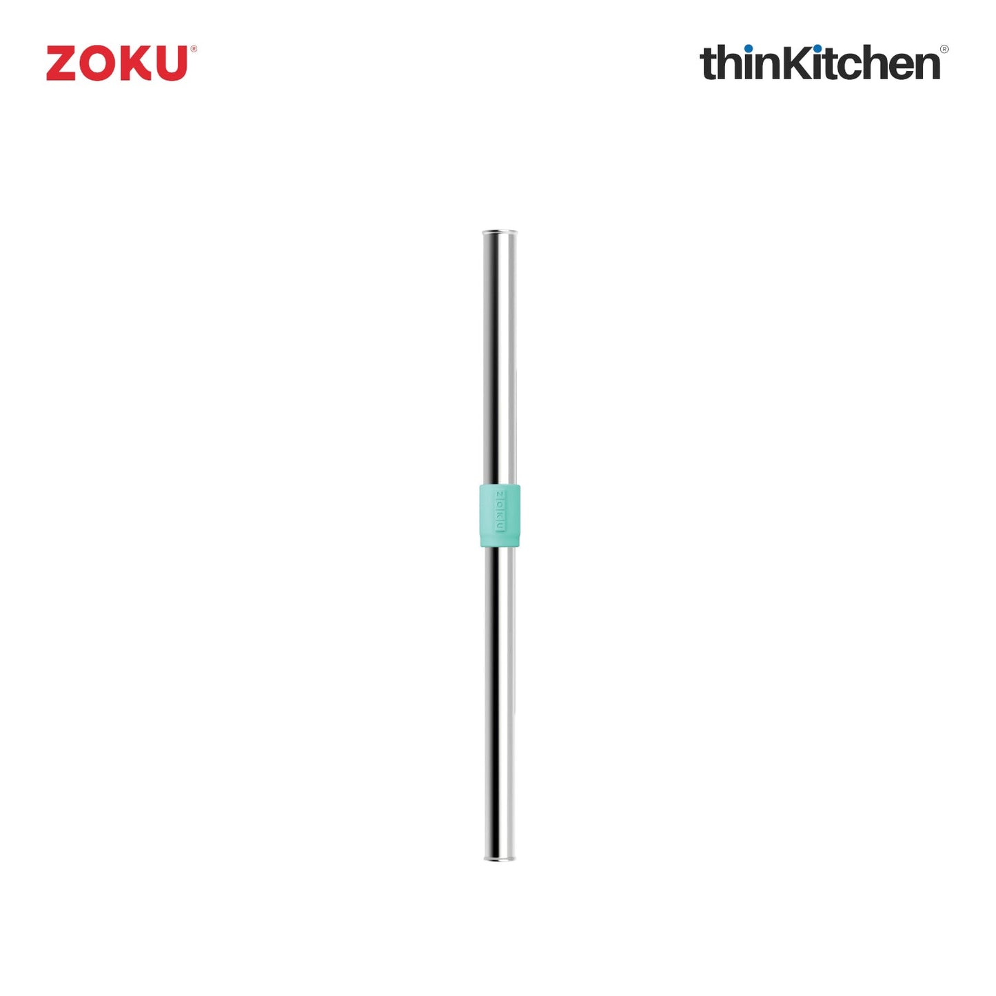 thinKitchen™ Zoku Jumbo Pocket Straw, Teal