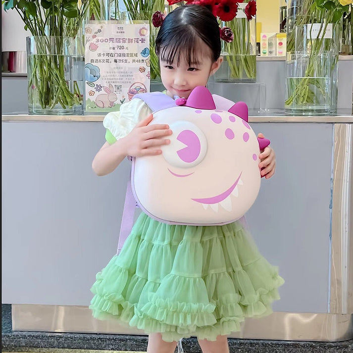 Little Surprise Box Dewy the Smiley Monster, 3d Lightweight Ergo Backpack for Toddlers and Kids