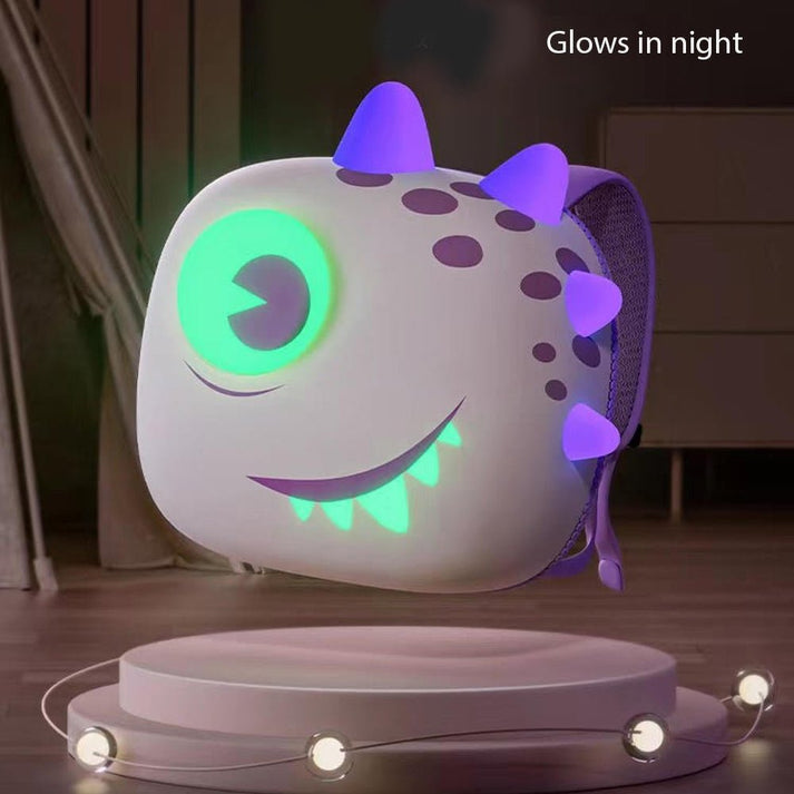Little Surprise Box Dewy the Smiley Monster, 3d Lightweight Ergo Backpack for Toddlers and Kids