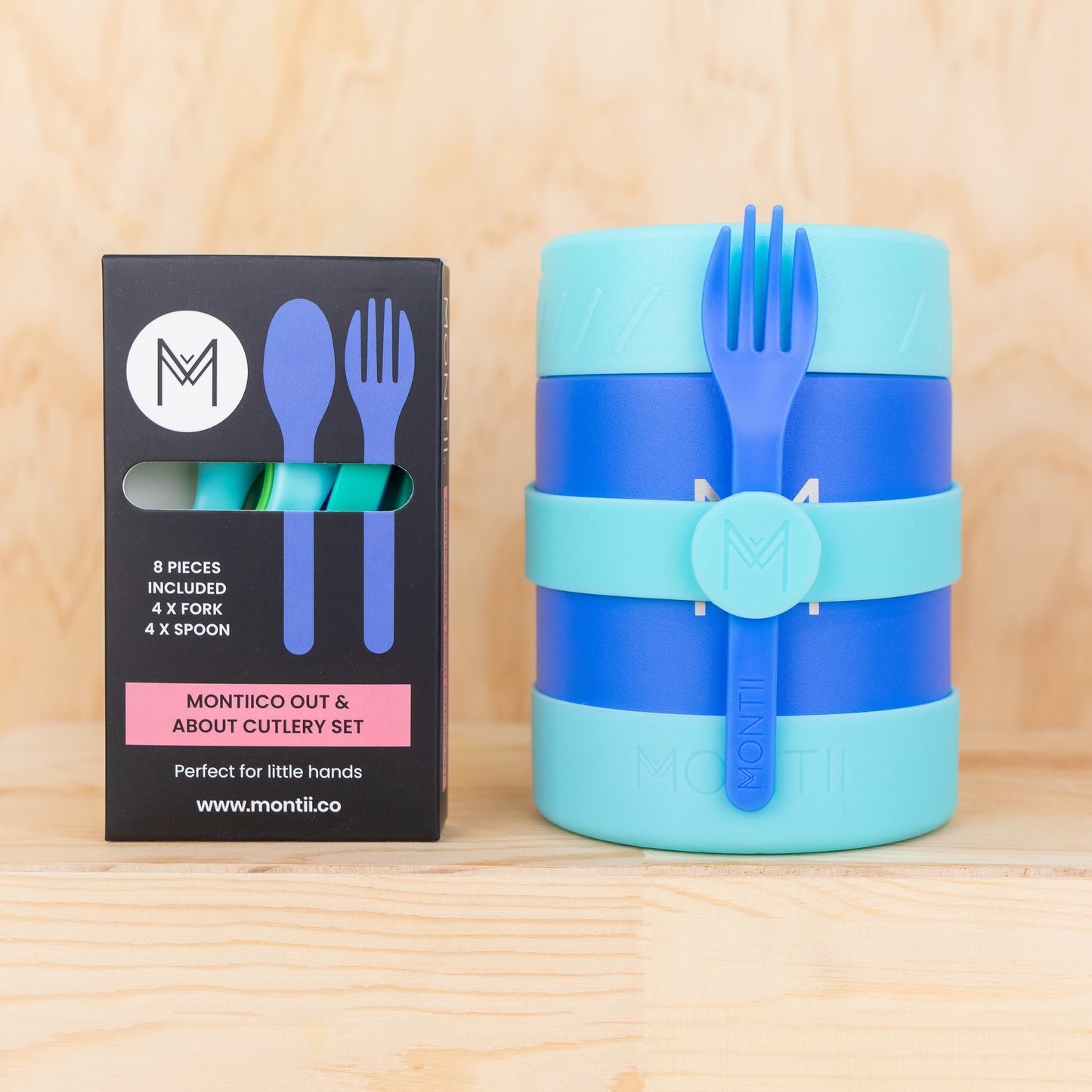 MontiiCo Silicone Cutlery Band - Iced Berry