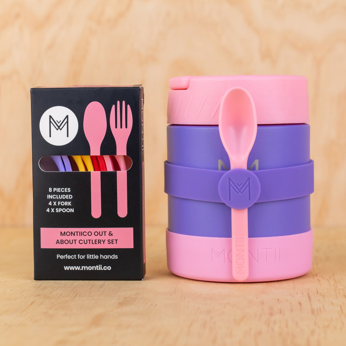 MontiiCo Silicone Cutlery Band - Grape