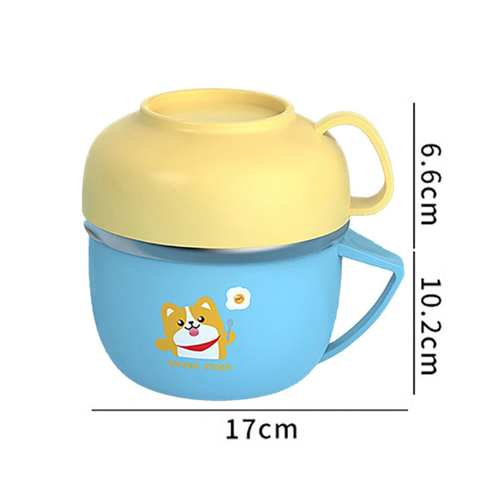 Little Surprise Box Light Blue small size, Foxy Dual Handle Soup and Noodles Lunch Box with matching Cover