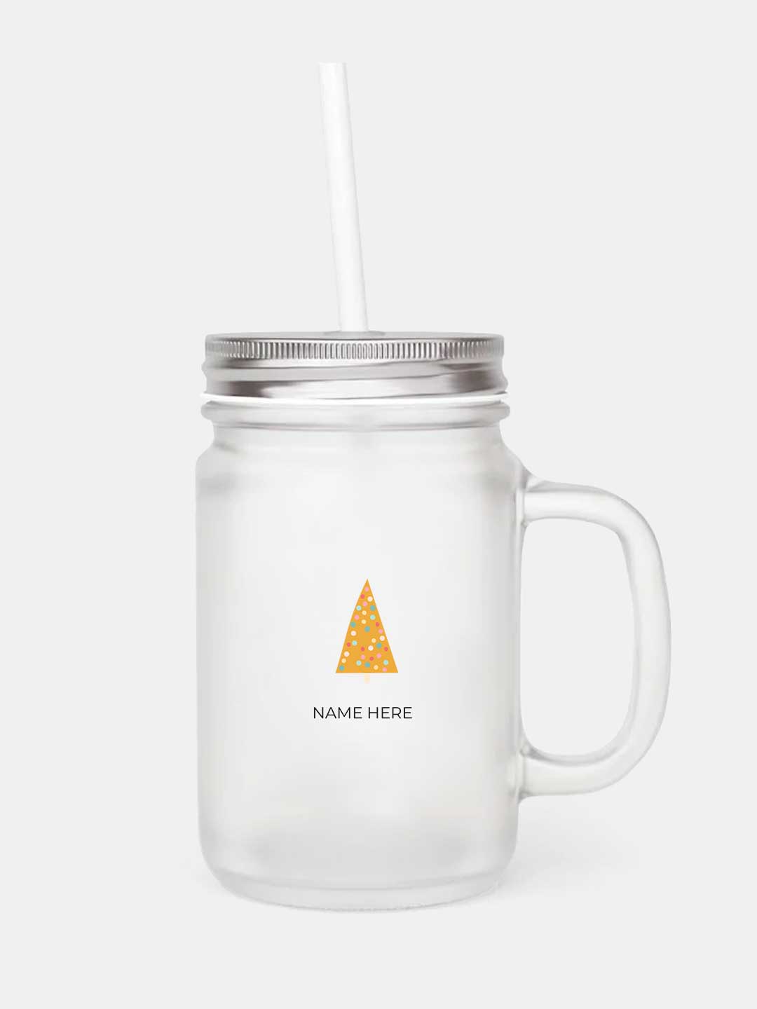 BKC Christmas Bauble - Mason Jar Frosted Glass 325 ml